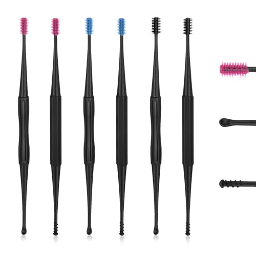 Gjinxi 6-Piece Ear Wax Removal Kit, Reusable Silicone Ear Cleaner Tool