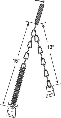 Storm Door Protector Chain and Spring - Black Finish