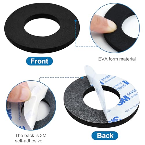 20 Pcs Ski Ankle Donut Boot Pads, Self-Adhesive EVA Snowboard Boots Pad Ski Boot Fitting Foam Pads Snowboard Boot Liner Padding to Reduce Heel Lift & Ankle Blisters