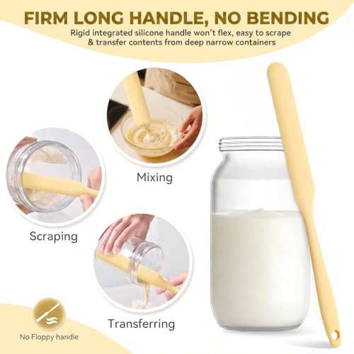 5-Piece Silicone Jar Spatula Set - Heat Resistant & Flexible Kitchen Scrapers