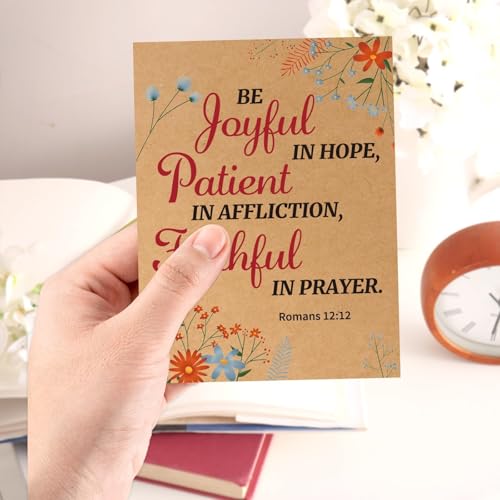 WorldBazaar 24-Pack Religious Greeting Cards with Bible Verses & Envelopes
