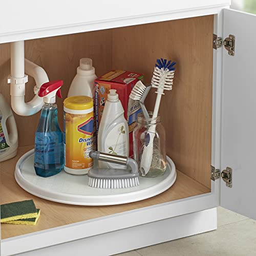 Copco 18-Inch Crystalline White Non-Skid Lazy Susan Turntable for Kitchen & Pantry
