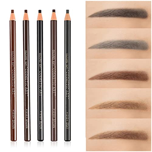 Acfun Peel-Off Eyebrow Pencil Set 5 Colors Drawing Makeup Tool