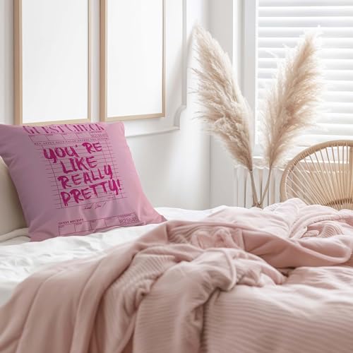 Pretty Hot Pink Throw Pillow Cover 18x18 | Coquette Decor