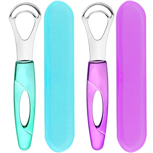 MR LION Stainless Steel Tongue Scraper and Cleaner for Fresh Breath