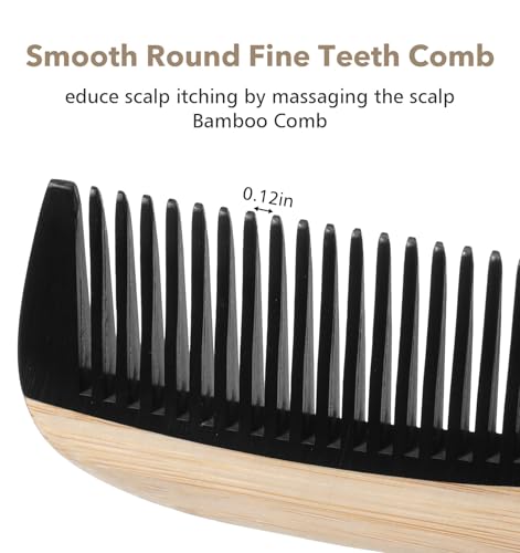 Wooden Wide Tooth Comb - Eco-Friendly Anti-Static Bamboo Hair Comb
