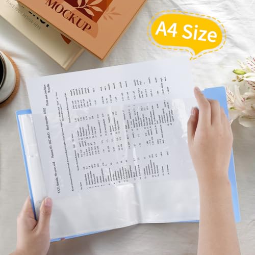 Portable Art Portfolio Folder with 40 Clear Protectors - A4 & A5