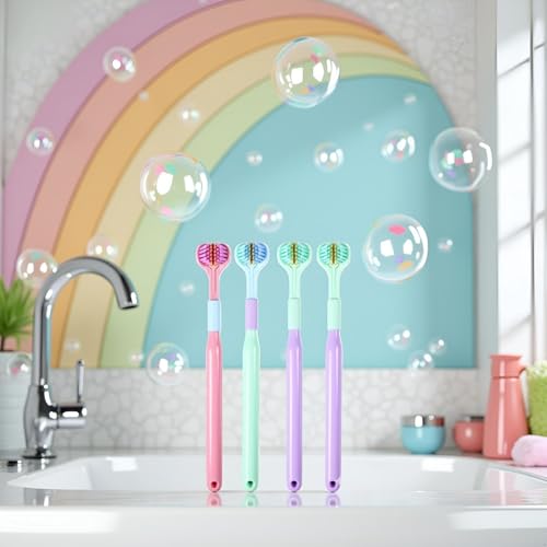 3-Sided Toothbrush Soft Bristle 4-Pack for Adults and Youth Oral Care