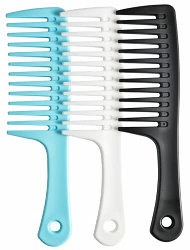 GAONSWOE 3-Pack Wide Tooth Detangling Combs for Curly and Wet Hair