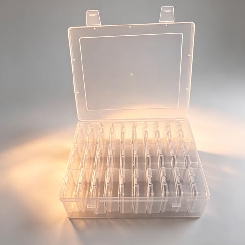 Moritic 30-Piece Clear Plastic Jewelry Organizer Cases, 2.17 x 2.17 inch