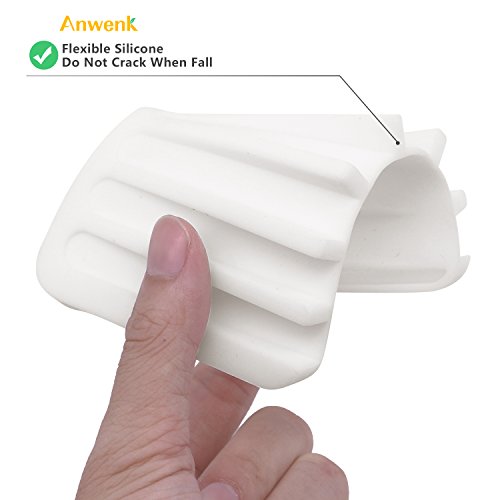 Anwenk Silicone Soap Dish & Foaming Mesh Bag - Self-Draining White Holder
