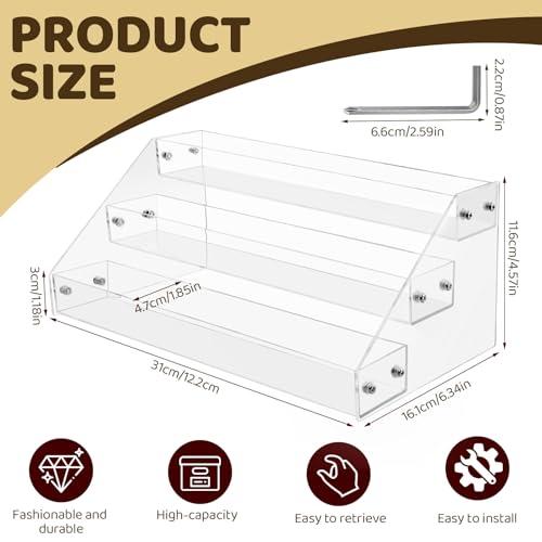3-Tier Acrylic CD Holder Stand - Clear DVD Storage Rack