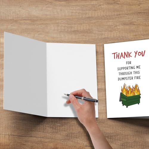 Funny Thank You Card for Friends and Family - 8x5 Inches