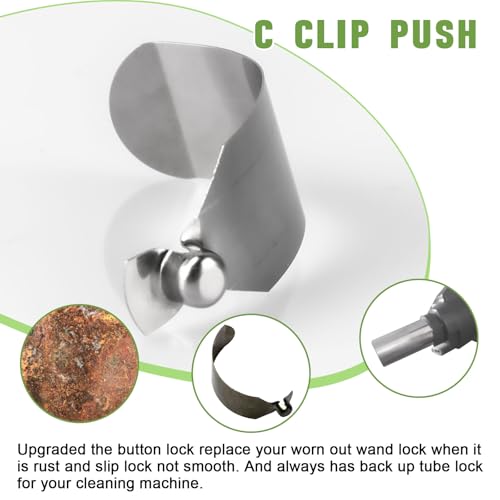 Rainbow Vacuum Cleaner Replacement C-Clip Push Button Locks (2-Pack)