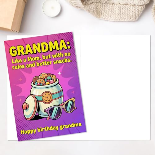 Funny Birthday Card for Grandma | No Rules Joke Design, 5x7