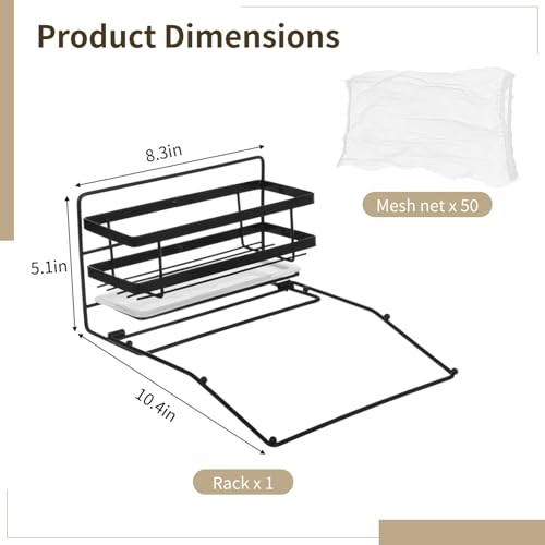 Homaisson 3-in-1 Stainless Steel Kitchen Sink Sponge Holder