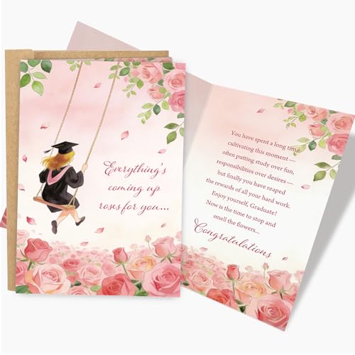 Graduation Card for Her - Premium Congrats for Daughter, Sister & Bestie