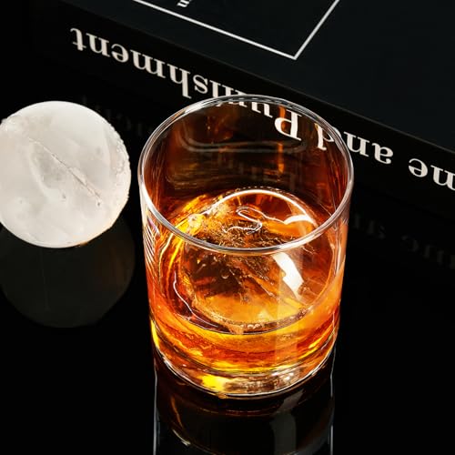 FrutPunch Set of 2 Old Fashioned Whiskey Glasses - Classic Engraved Barware