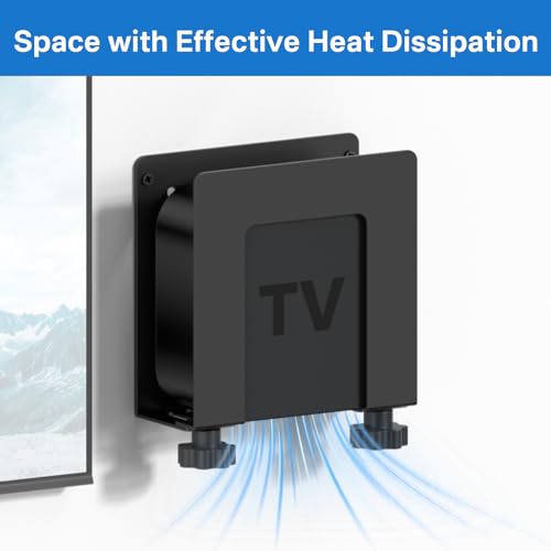 Adjustable Metal Wall Mount for Apple TV - Behind TV & Under Desk Holder