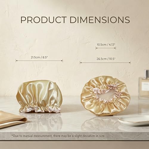 HXIELEC 4-Pack Waterproof EVA Shower Caps for Women, Reusable Hair Protection