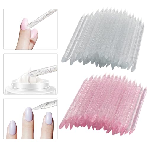 Disposable Crystal Cuticle Pusher Nail Sticks 100 Pcs Bulk Manicure Tools