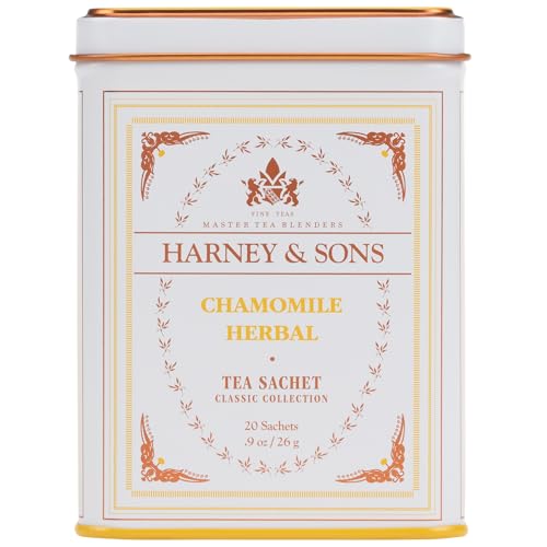 Harney & Sons Chamomile Herbal Tea - 20 Sachets, Caffeine Free