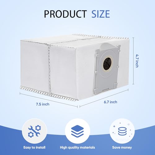 12 Pack Dust Bags for Ecovacs Deebot X8 Pro, T80, X9 Pro - High-Efficiency Replacement