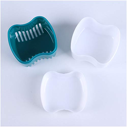 LOVEWEE Denture Case with Rinsing Basket and Retainer Cleaning Box