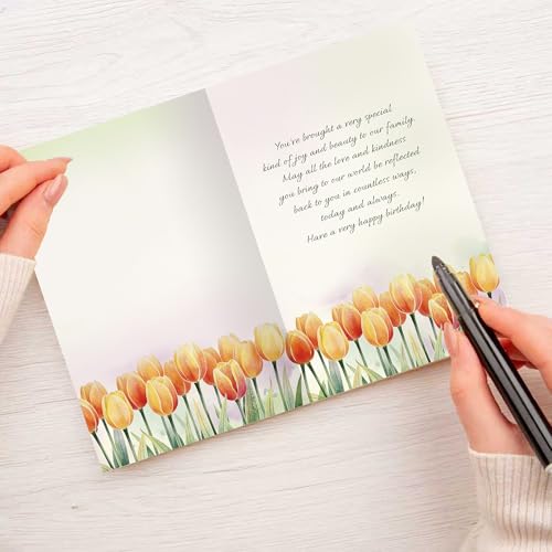 CutePoem ZL-050 Birthday Card for Daughter-in-Law from Mother & Father-in-Law
