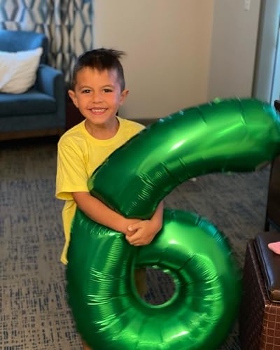 Number 7 Green Birthday Foil Balloon - 40 Inch Party Decoration