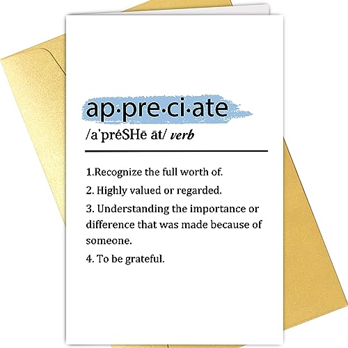 Funny Appreciation Card for Boss & Colleagues - 8x5.3 inches