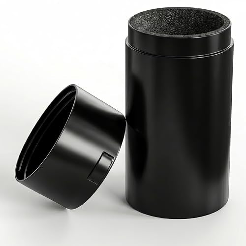 Black Airtight Vacuum Sealed Herb Storage Jar - Smell Proof Travel Stash Container