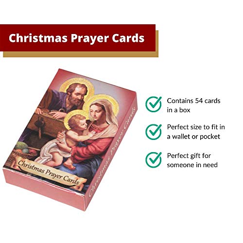 Christmas Prayer Cards Assortment - Nativity Scene Scripture & Prayers, 54 Pack