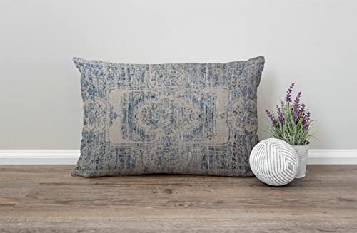 Vintage Carpet Pattern Throw Pillow Cover - 12x20 Inches