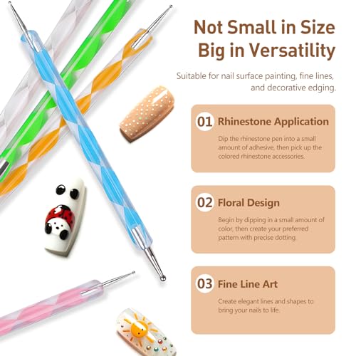 Kootinn Ball Stylus Dotting Tool Set for Clay Sculpting and Nail Art