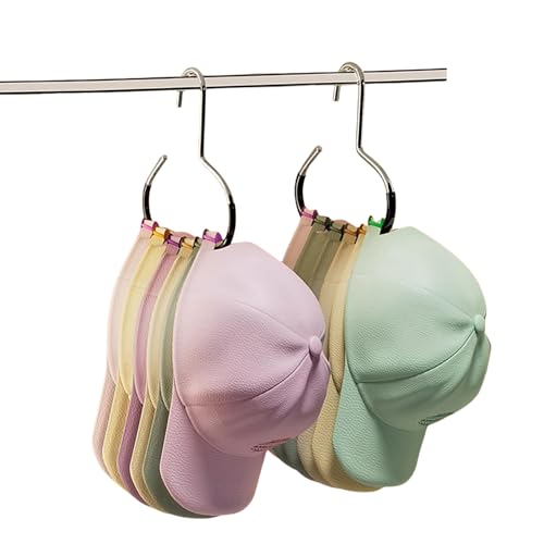 4 Pack Black Hat Hangers - Premium Baseball Cap Organizer