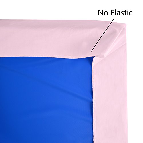 Pink Cotton Fitted Nap Mat Sheet with Elastic Corners for Daycare & Preschool, 24x48 Inches - American Baby Company