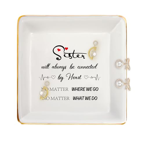 Ceramic Jewelry Dish for Sisters | Trinket Tray Gift