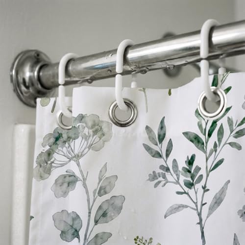 Watercolor Forest Shower Curtain - 72x72 Inches Botanical Design