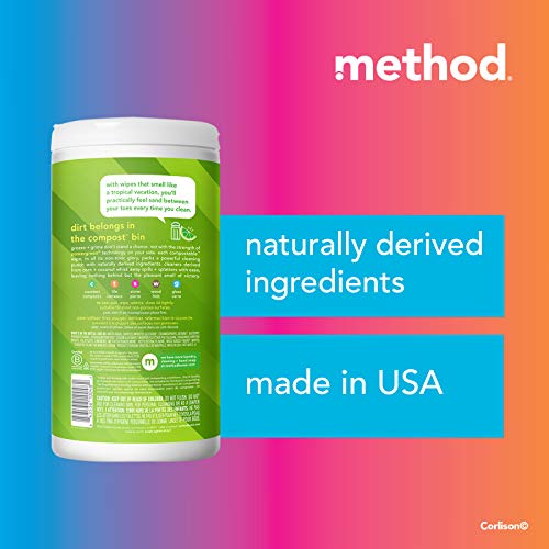 Method All-Purpose Cleaning Wipes - 70 Count (Pack of 2)