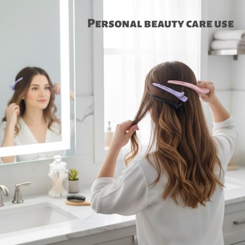 Duckbill Hair Clips 6-Pack – Colorful Sectioning Clips for Styling & Hair Cutting