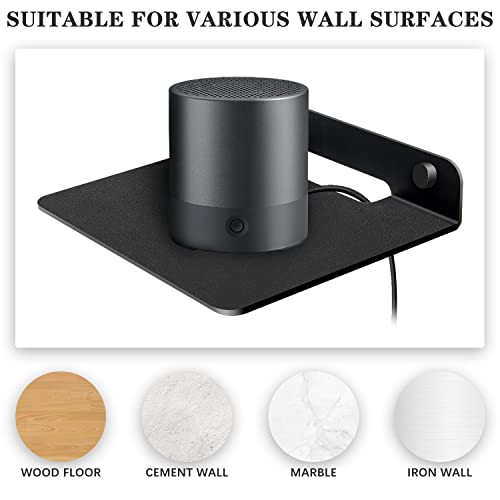 TRINENOX Small Floating Wall Shelf, 6.1 x 5.12 Inch Aluminum Metal Mount