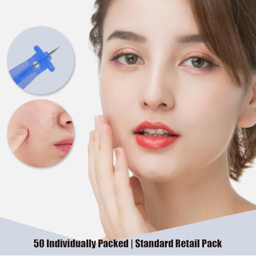 KUMarte 50 Pcs Disposable Blackhead Remover Tools Pimple Popper Set
