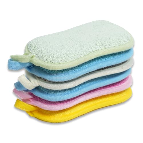 YUEMIN Clean 6-Pack Kitchen Sponges with Stainless Steel Scrub