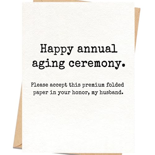 Funny Sarcastic Birthday Card for Husband from Wife