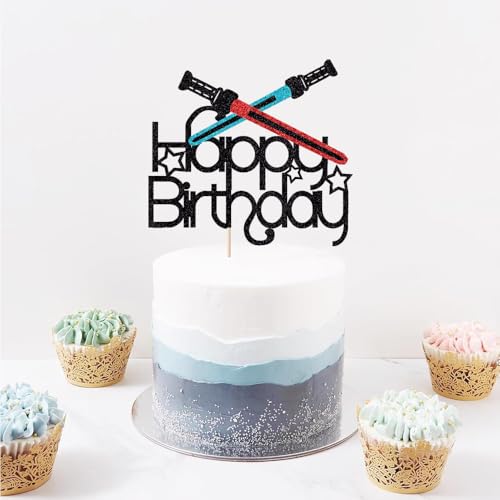 Alien War Happy Birthday Cake Topper - Birthday 7 Edition
