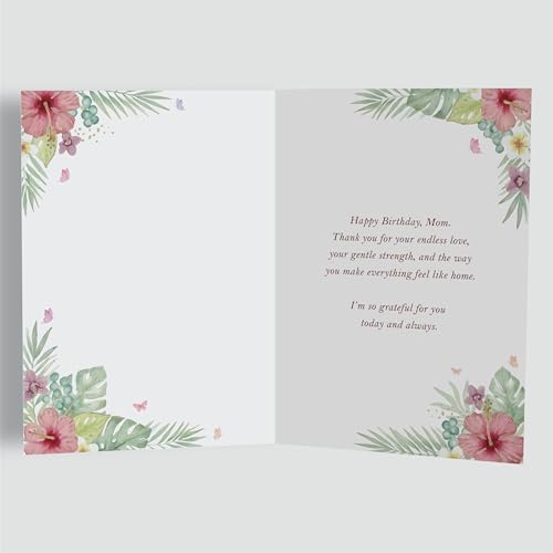 Premium A5 Mom Birthday Card with Floral Watercolour Design
