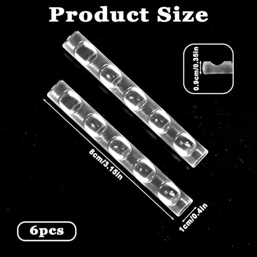 6 Pack Acrylic Nail Art Brush Holder Stand Transparent Rest Organizer