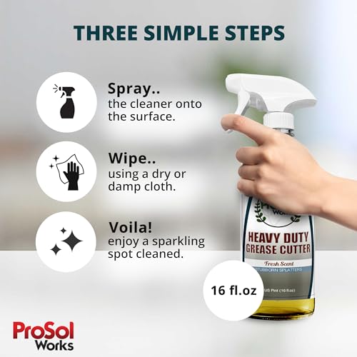 ProSol Works Heavy Duty Grease Cutter - 16 oz Kitchen Degreaser Spray