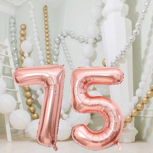 40 Inch Rose Gold Number 52 Balloon for Birthday & Party Decor
